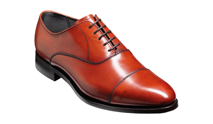 barker Duxford - Rosewood Calf - Toe Cap Oxford Shoe