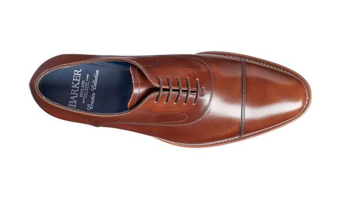 Barker Hartley - Cedar Hi-Shine Oxford Toe-cap Shoe
