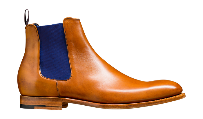 Barker Hopper - Cedar Calf / Navy Elastic Chelsea Boot