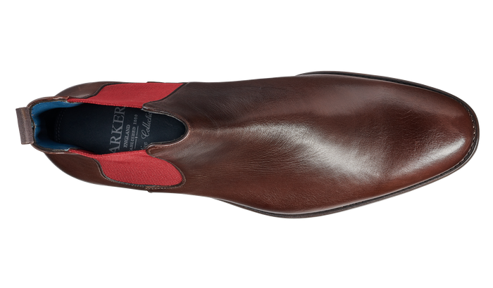 Barker Hopper - Dark Walnut / Burgundy Elastic