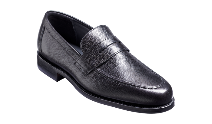 Barker Jevington - Black Grain Loafer Shoe