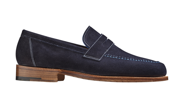 Barker Jevington - Navy Suede