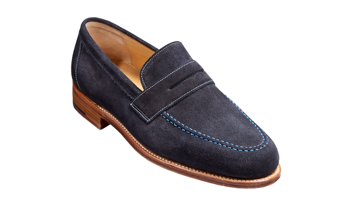 barker Jevington - Navy Suede