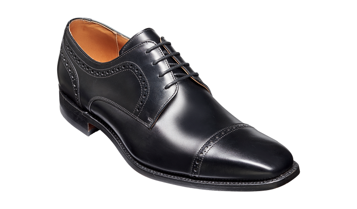 Barker Leo - Black Calf Toe Cap Derby