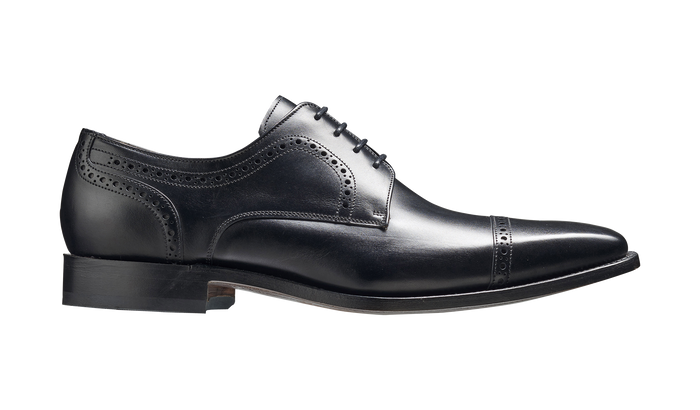 Barker Leo - Black Calf Toe Cap Derby