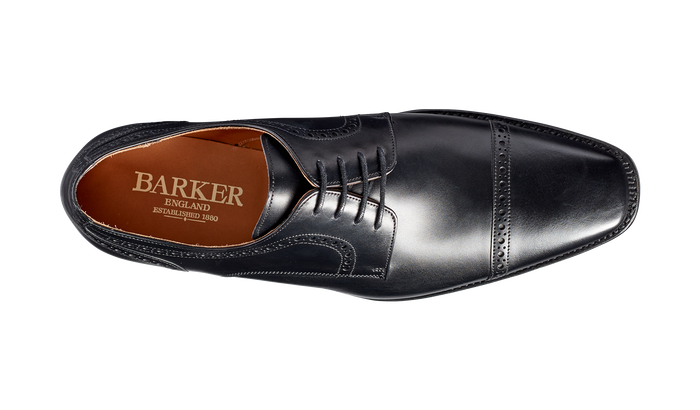 Barker Leo - Black Calf Toe Cap Derby