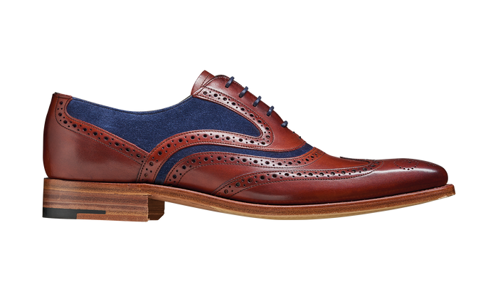 Barker Mcclean - Rosewood Calf / Navy Suede