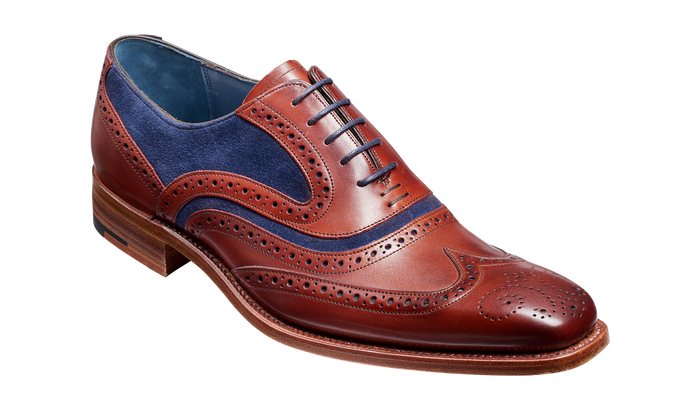barker Mcclean - Rosewood Calf / Navy Suede