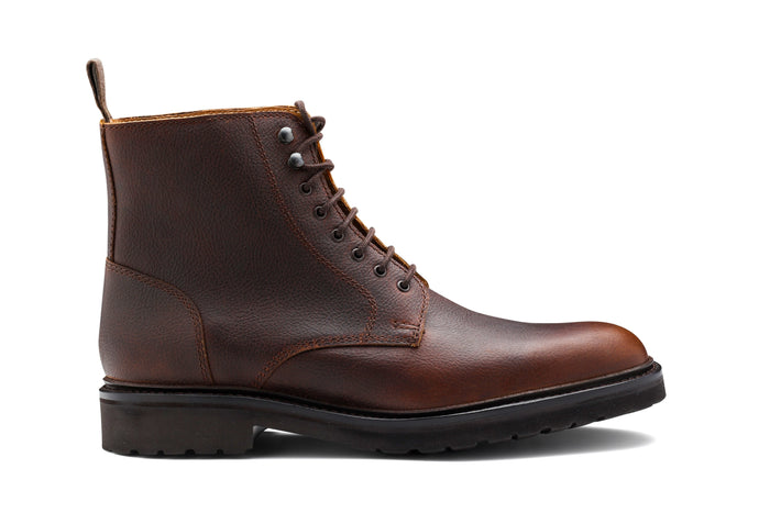 Barker Newquay - Brown Pull Up Grain