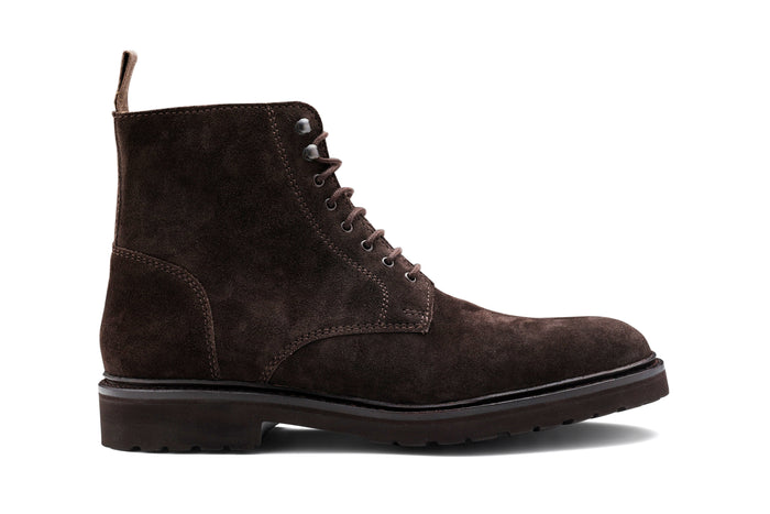 Barker Newquay - Dark Brown Suede