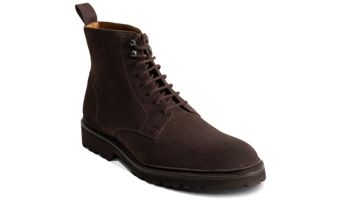 barker Newquay - Dark Brown Suede