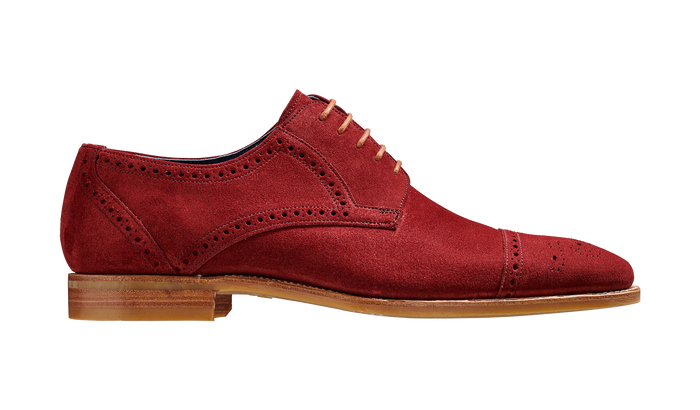 Barker Nixon - Burgundy Suede Brogue
