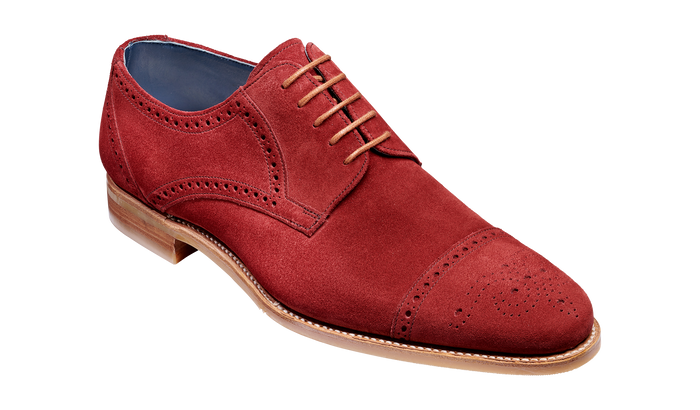 barker Nixon - Burgundy Suede Brogue