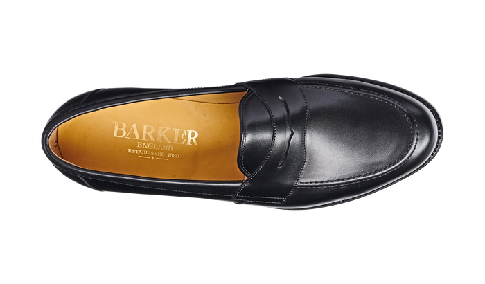 Barker Portsmouth - Black Calf Penny Loafer