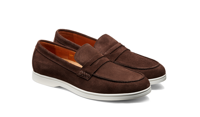 Barker Santiago - Coffee Suede White Sole