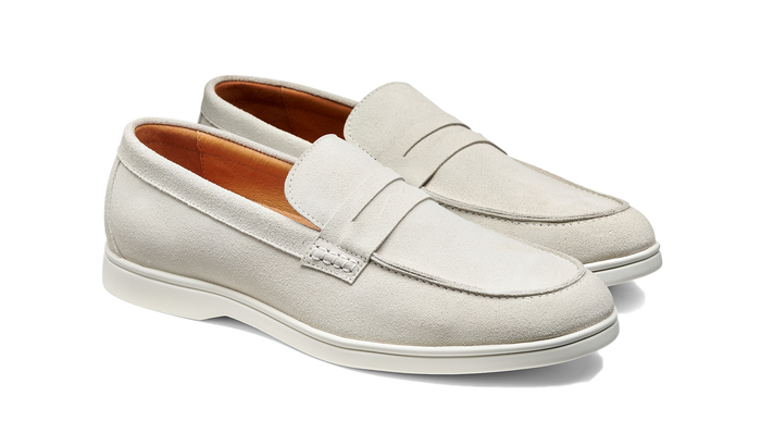 Barker Santiago - White Suede White Sole