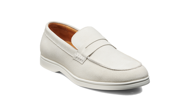 barker Santiago - White Suede White Sole
