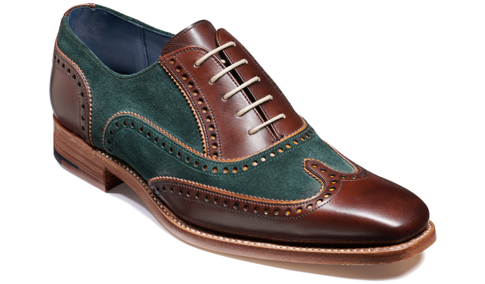 barker Spencer - Walnut Calf / Green Suede