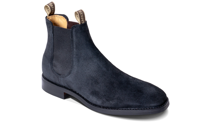 barker Sutton - Black Waxy Suede