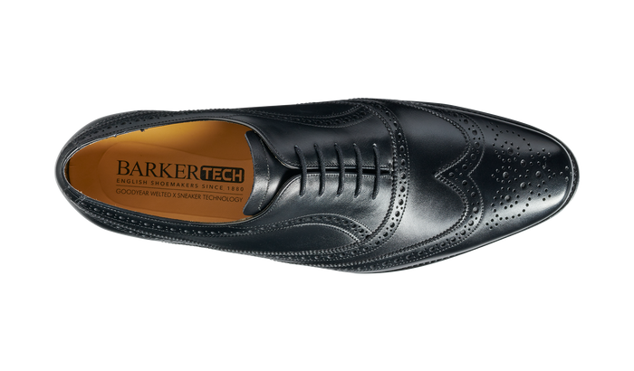 Barker Turing - Black Calf Hand Stitched Oxford