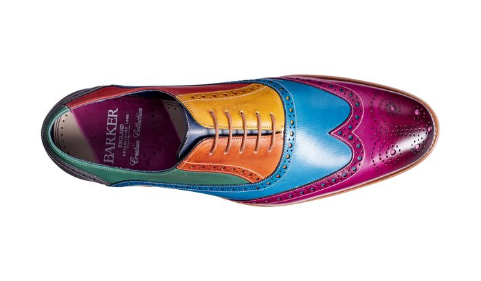 Barker Valiant Multi - Multi Coloured Oxford Brogue