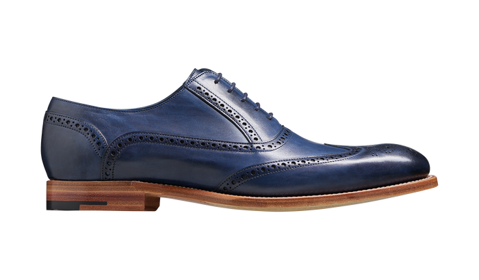 Barker Valiant - Navy Hand Painted Brogue