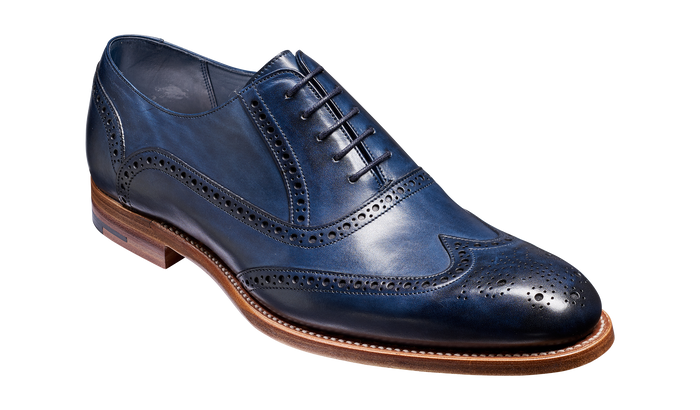 barker Valiant - Navy Hand Painted Brogue