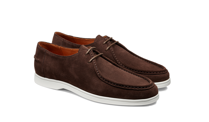 Barker Vigo - Coffee Suede White Sole