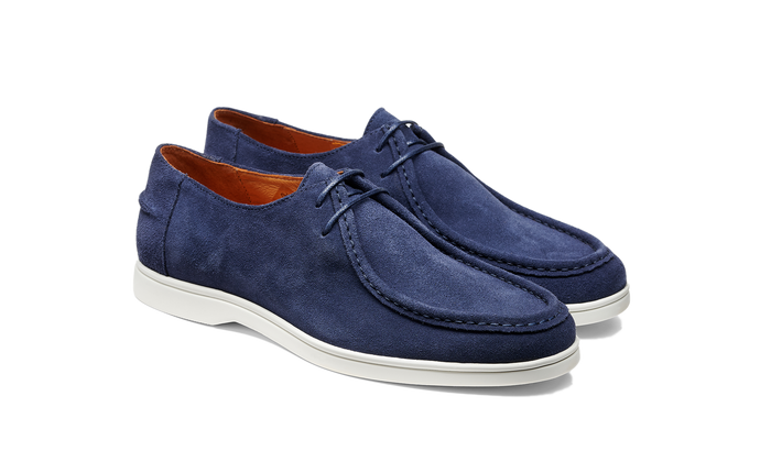 Barker Vigo - Navy Suede White Sole
