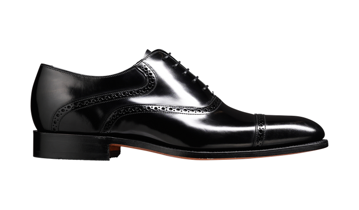 Barker Wilton - Black Hi-Shine Oxford