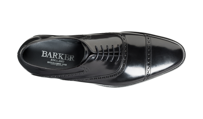 Barker Wilton - Black Hi-Shine Oxford