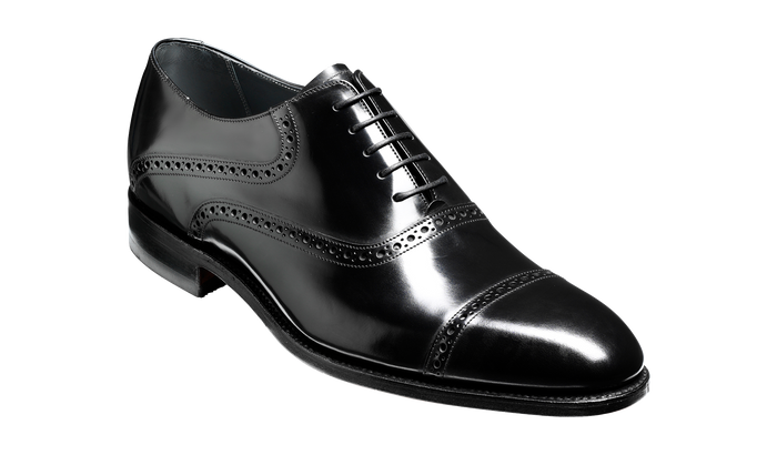 barker Wilton - Black Hi-Shine Oxford