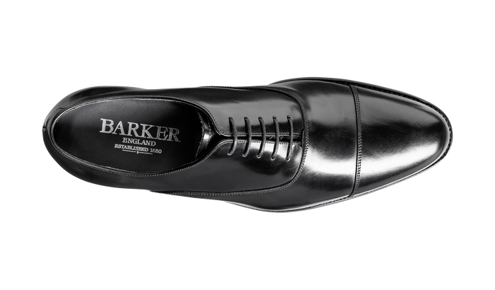 Barker Winsford - Black Hi-Shine Oxford