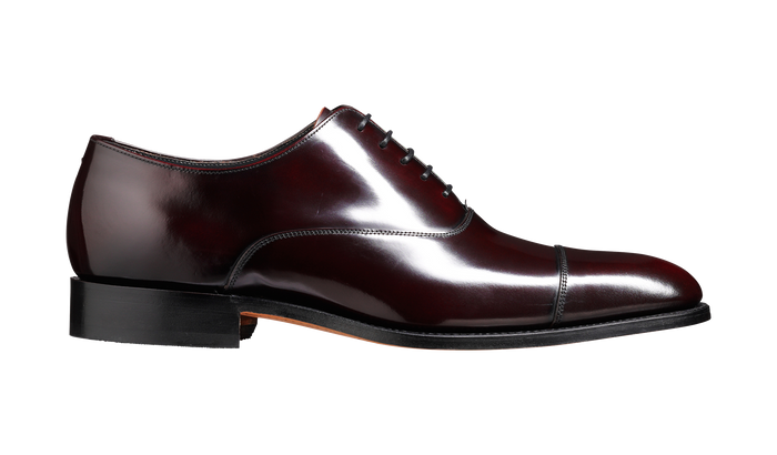 barker Winsford - Burgundy Hi-Shine Oxford
