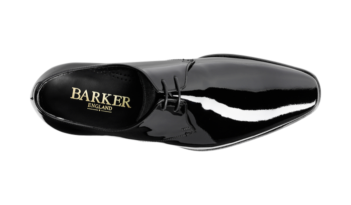 Barker Goldington - Black Patent / Suede Black Derby Dress Shoe