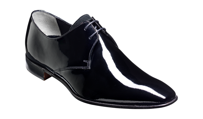 barker Goldington - Black Patent / Suede Black Derby Dress Shoe