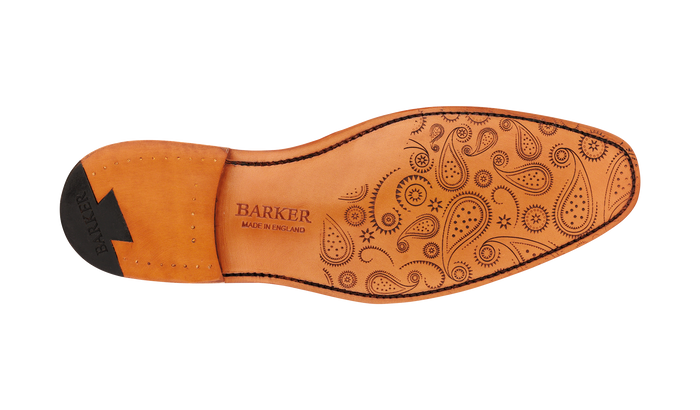 Barker Haig - Cedar Calf / Blue Suede Toe Cap Derby Shoe