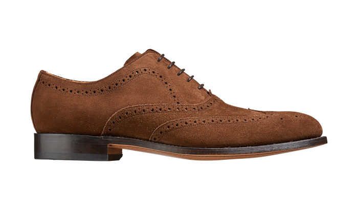 Barker Hampstead - Castagnia Suede Oxford Brogue Shoe