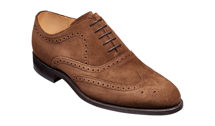 barker Hampstead - Castagnia Suede Oxford Brogue Shoe