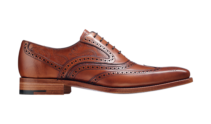 Barker McClean - Antique Rosewood Paisley Mens Brogue Shoe