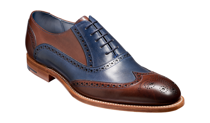 barker Valiant Multi - Ebony / Navy Hand Painted Oxford Brogue