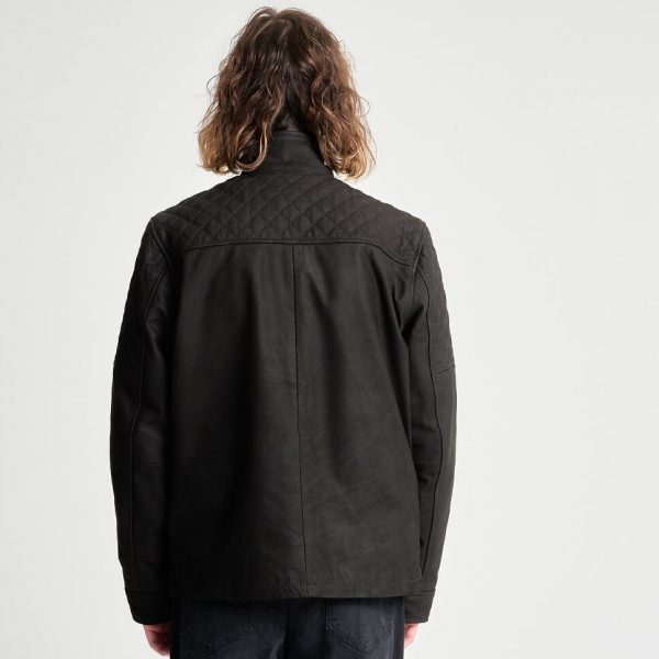 Barneys Originals Barney&Taylor Men’s Quilted Buffalo Leather Coat