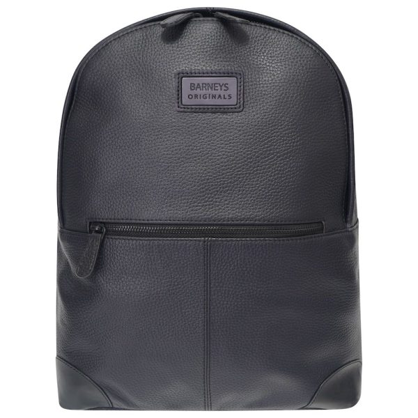 barneys originals Black Real Leather Backpack