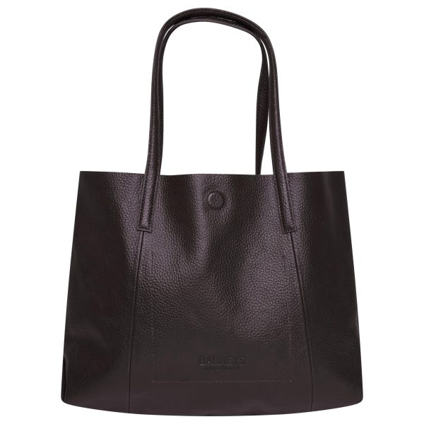 Barneys Originals Brown Real Cow Leather Tote Bag