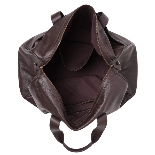 Barneys Originals Brown Real Leather Holdall Bag