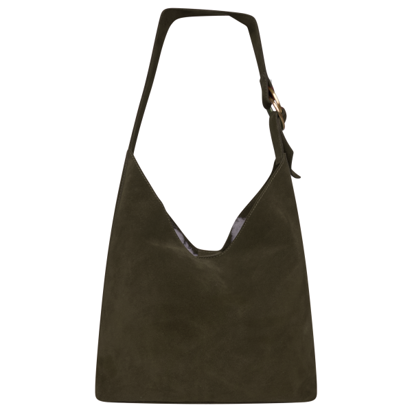 Barneys Originals Khaki Suede Shoulder Bag