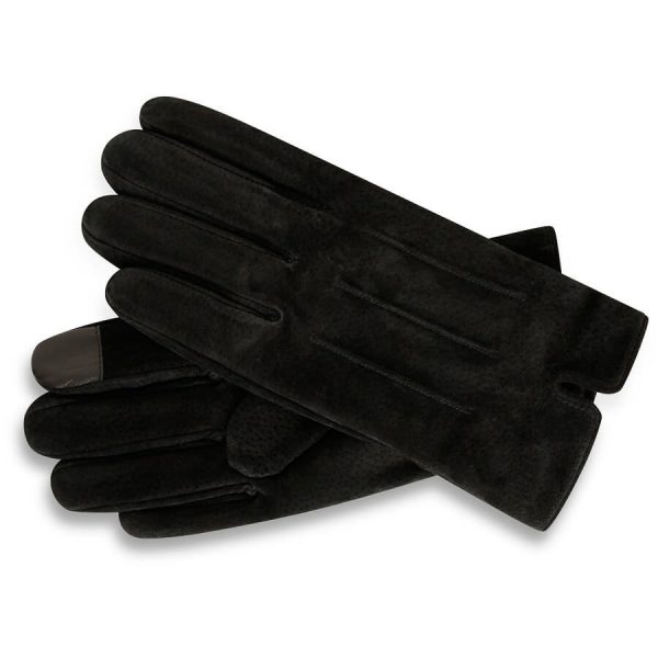 barneys originals Men’s Black Suede Gloves