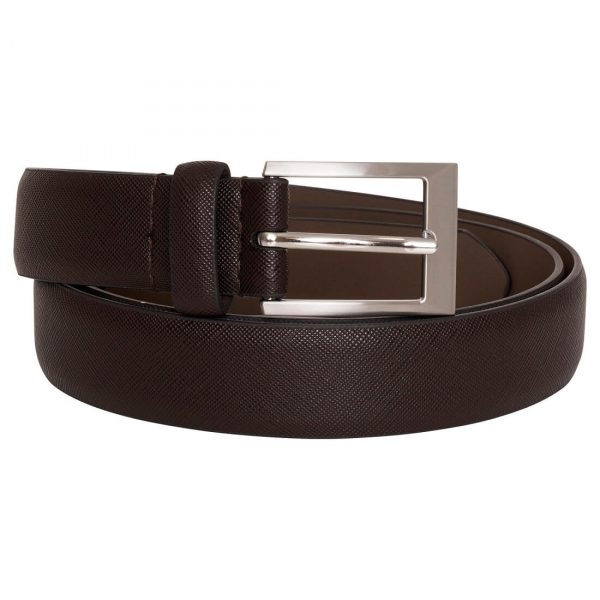 barneys originals Men’s Brown Faux Leather Belt