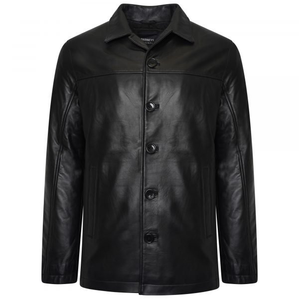 Barneys Originals Men’s Leather Reefer Jacket