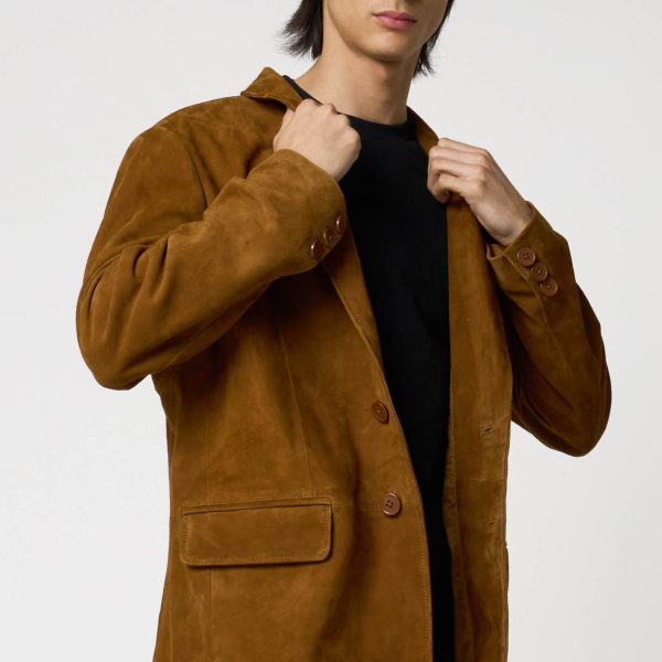 Barneys Originals Men’s Tan Suede Blazer